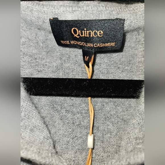 Quince Mongolian Cashmere Full-Zip Hoodie, Size Medium, Heather Grey, NWT - Picture 11 of 11